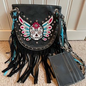 Brand New genuine leather girls crossbody/shoulder purse